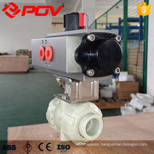 PPH flange type airpowered ball valve